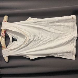 WHBM XL Off-White Cowl-Neck Top